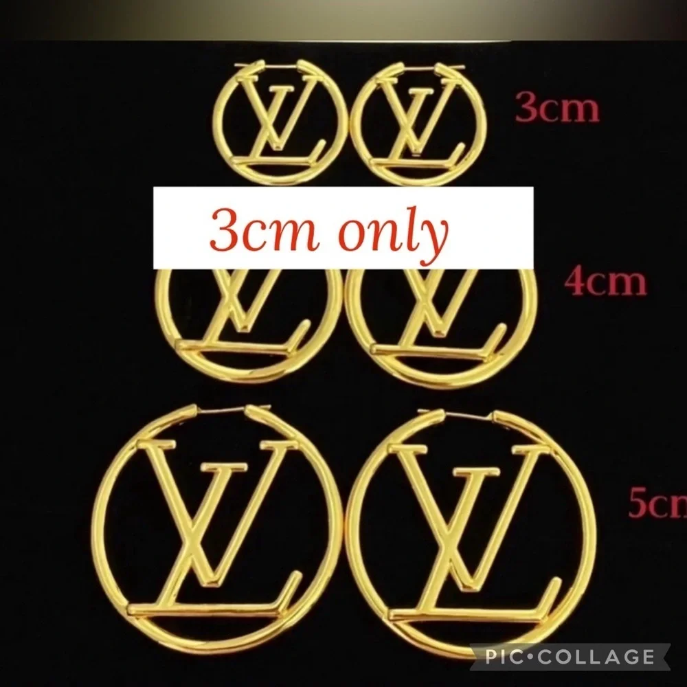 Earrings…Gold LV 3cm Earrings